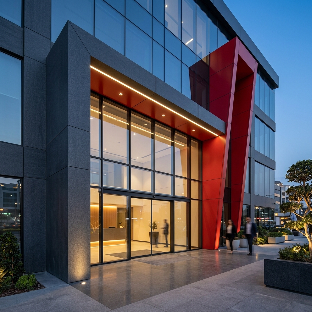 ACP facade and door